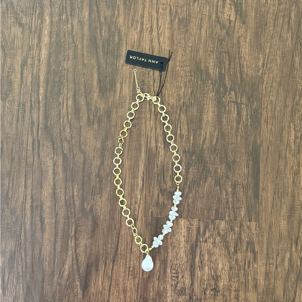 Ann Taylor mixed pearl and chain Necklace - Picture 7 of 14